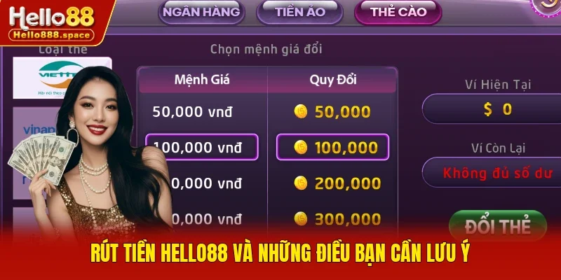 Rút tiền Hello88 và những điều bạn cần lưu ý